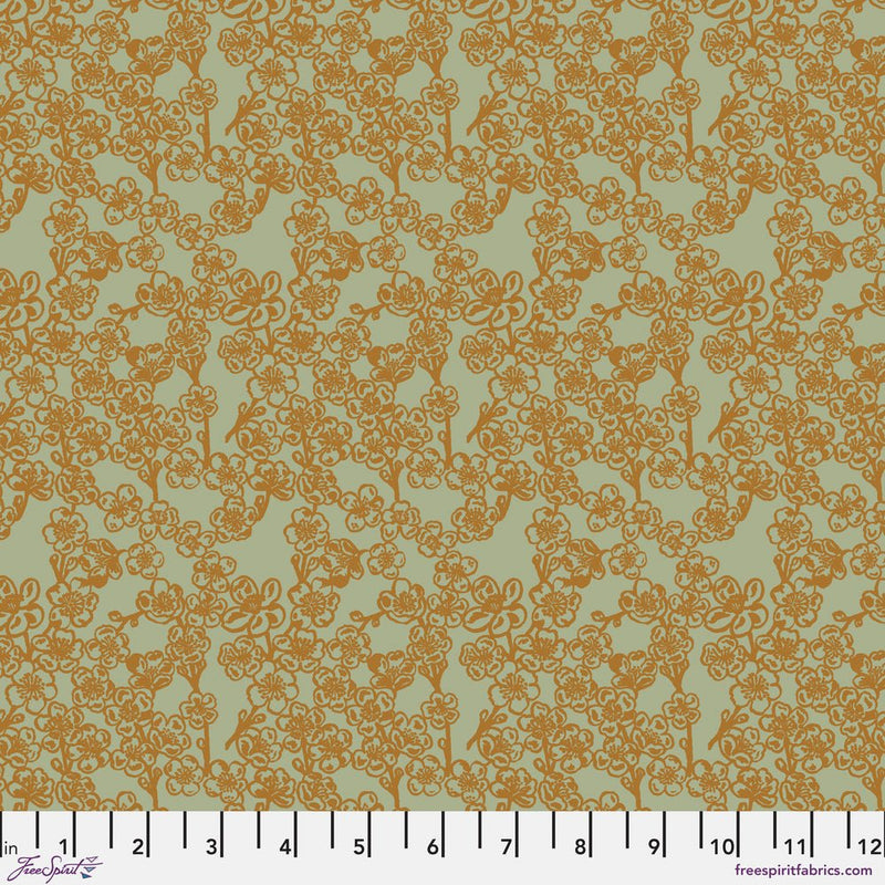 PRE - Order Nathalie Lete - Last Fall in Japan - Prunus PWNL068.MINT Half Yard - September 2026 - Modern Fabric Shoppe