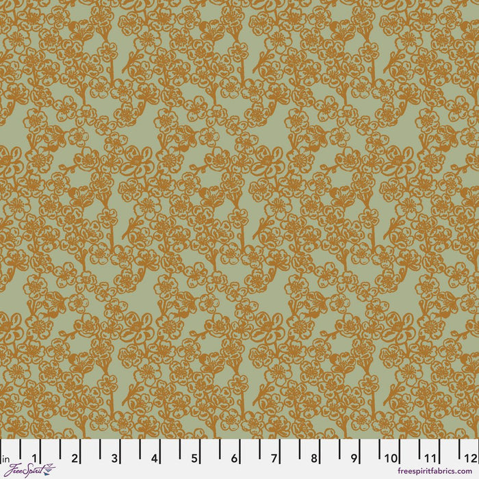 PRE - Order Nathalie Lete - Last Fall in Japan - Prunus PWNL068.MINT Half Yard - September 2026 - Modern Fabric Shoppe
