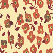 PRE - Order Nathalie Lete - Last Fall in Japan - Tiny Flowers PWNL071.ORANGE Half Yard - September 2026 - Modern Fabric Shoppe