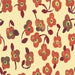 PRE - Order Nathalie Lete - Last Fall in Japan - Tiny Flowers PWNL071.ORANGE Half Yard - September 2026 - Modern Fabric Shoppe