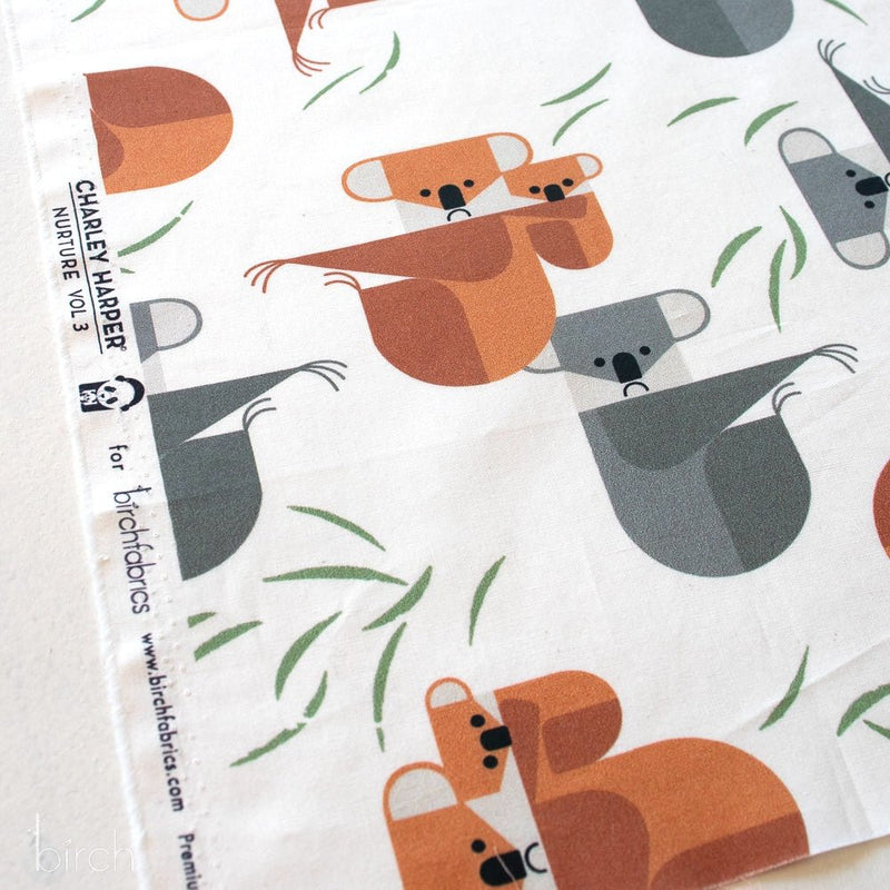 PRE - ORDER Nurture by Charlie Harper - Koala Koala Stagger CH - 401 Half Yard - July 2024 - Modern Fabric Shoppe