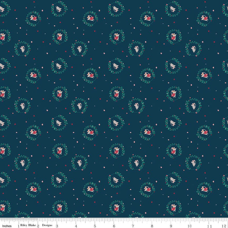 PRE - Order Nutcracker Tradition by Jennifer Long - Christmas Mice CD17673 - MIDNIGHT - Half Yard May 2026 - Modern Fabric Shoppe