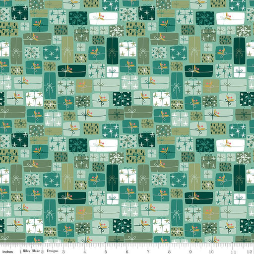 PRE - Order Nutcracker Tradition by Jennifer Long - Gifts Of Giving CD17675 - SPEARMINT - Half Yard May 2026 - Modern Fabric Shoppe