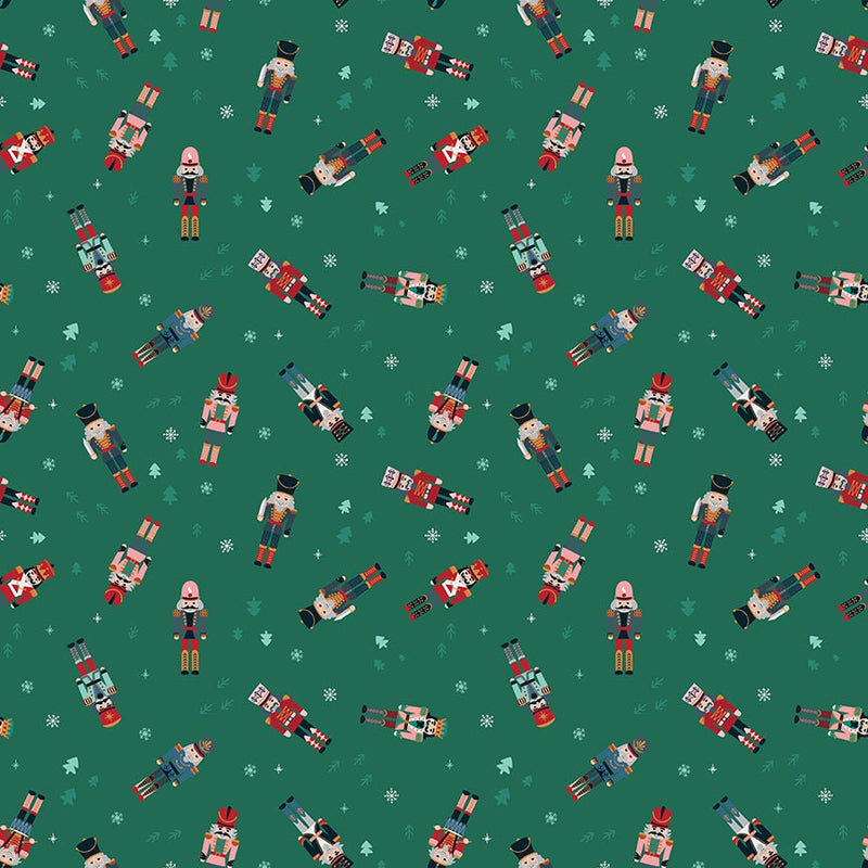 PRE - Order Nutcracker Tradition by Jennifer Long - Nutcracker Toss CD17672 - PINE - Half Yard May 2026 - Modern Fabric Shoppe