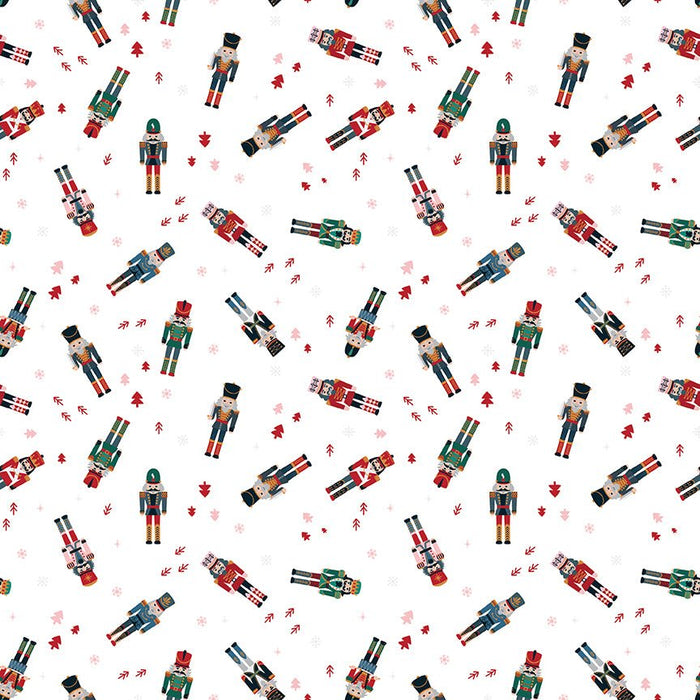 PRE - Order Nutcracker Tradition by Jennifer Long - Nutcracker Toss CD17672 - SNOW - Half Yard May 2026 - Modern Fabric Shoppe