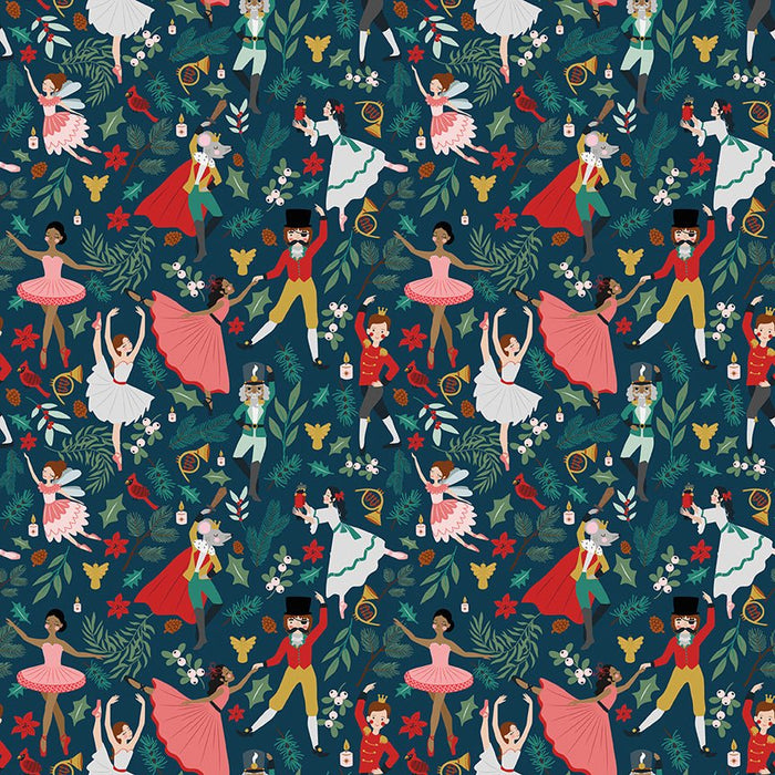 PRE - Order Nutcracker Tradition by Jennifer Long - Storybook CD17671 - MIDNIGHT - Half Yard May 2026 - Modern Fabric Shoppe