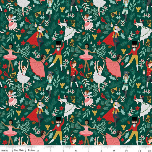 PRE - Order Nutcracker Tradition by Jennifer Long - Storybook CD17671 - PINE - Half Yard May 2026 - Modern Fabric Shoppe