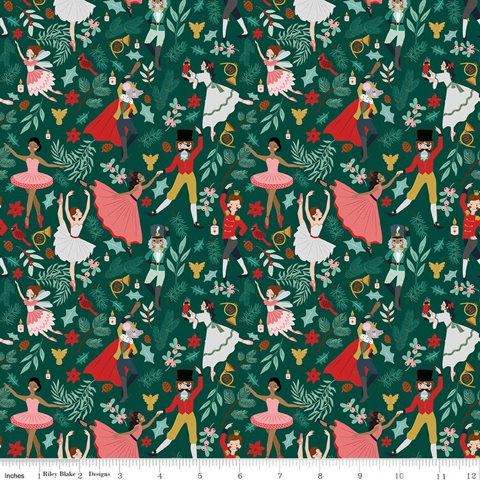 PRE - Order Nutcracker Tradition by Jennifer Long - Storybook CD17671 - PINE - Half Yard May 2026 - Modern Fabric Shoppe