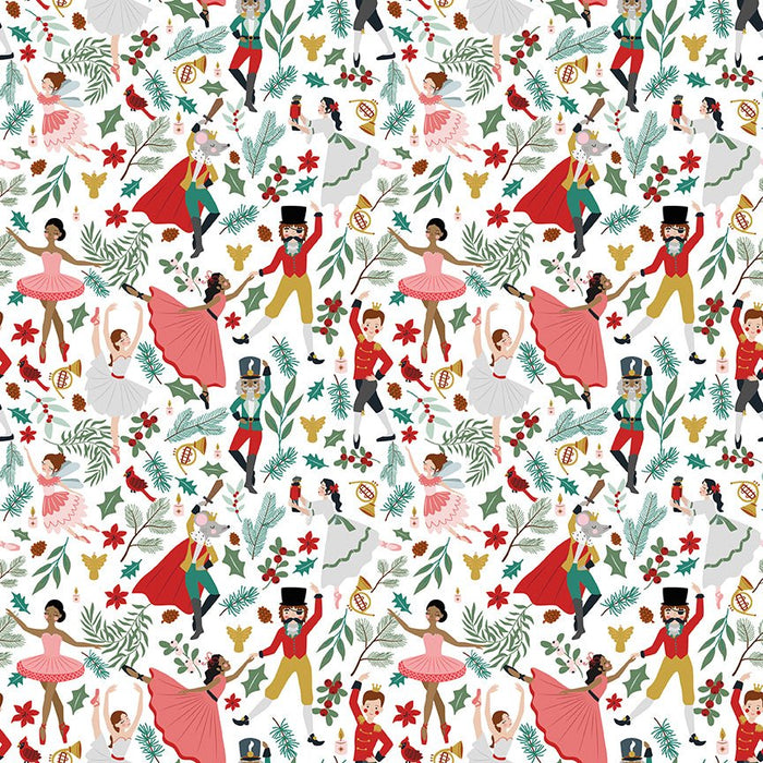 PRE - Order Nutcracker Tradition by Jennifer Long - Storybook CD17671 - SNOW - Half Yard May 2026 - Modern Fabric Shoppe