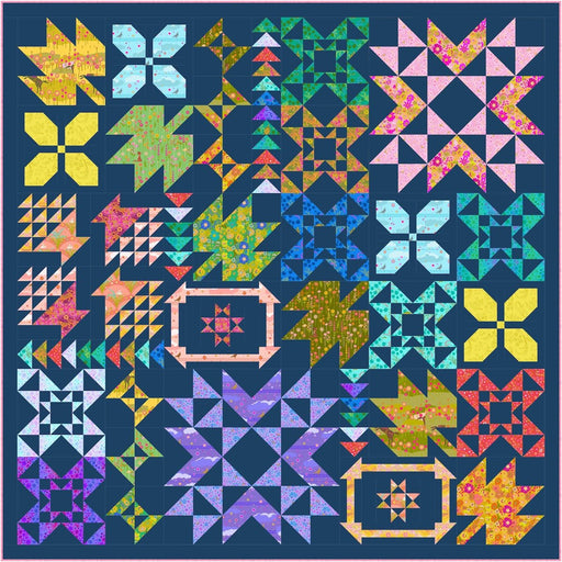 PRE - Order Oh Happy Day Quilt Kit - Dark featuring Menagerie by Alison Glass - November 2026 - Modern Fabric Shoppe
