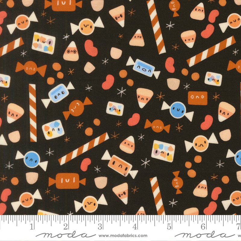 PRE-ORDER Only Treats by Lizzy House- Midnight 37155 21 - Half Yard- June 2027 - Modern Fabric Shoppe