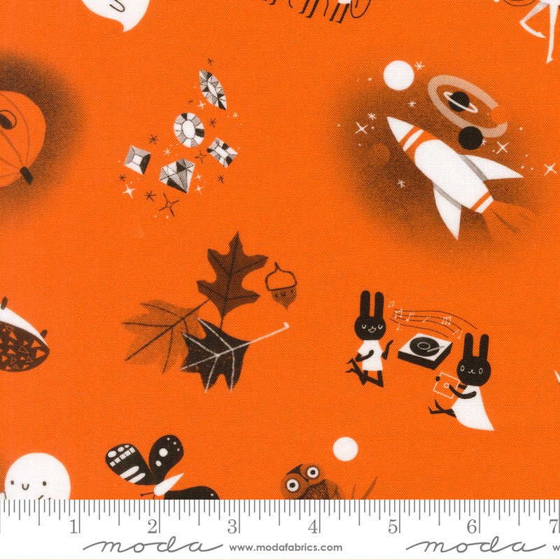 PRE-ORDER Only Treats by Lizzy House- Pumpkin 37151 14- Half Yard- June 2027 - Modern Fabric Shoppe