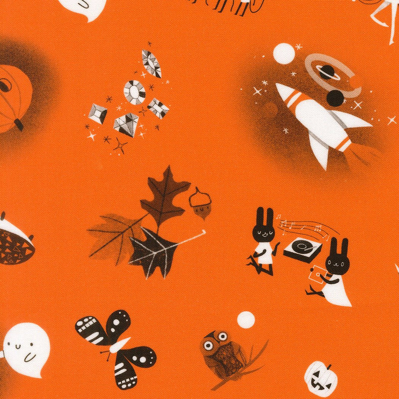 PRE-ORDER Only Treats by Lizzy House- Pumpkin 37151 14- Half Yard- June 2027 - Modern Fabric Shoppe