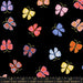 PRE - ORDER ooh Lucky Lucky by Alexia Marcella Abegg - Butterfly RS 4115 16 - Black - Half Yard - March 2025 - Modern Fabric Shoppe