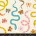 PRE - ORDER ooh Lucky Lucky by Alexia Marcella Abegg - Garden Snake RS 4114 11 - Natural - Half Yard - March 2025 - Modern Fabric Shoppe