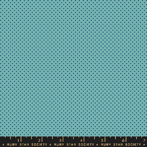 PRE - ORDER ooh Lucky Lucky by Alexia Marcella Abegg - Mini Dot RS 4102 18 - Turquoise - Half Yard - March 2025 - Modern Fabric Shoppe