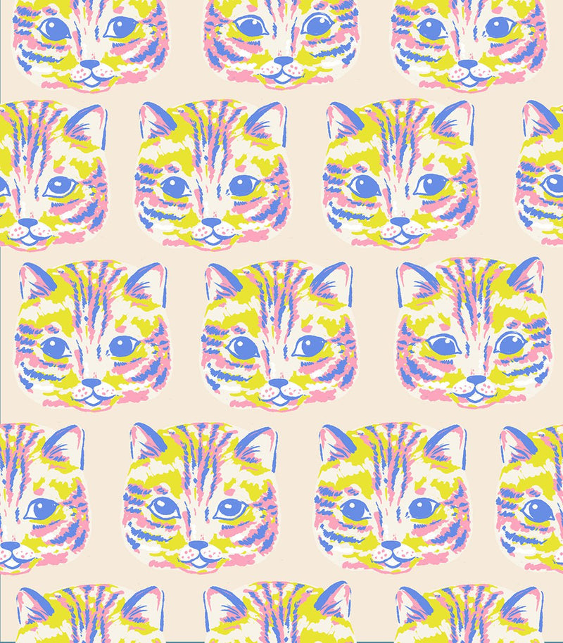 PRE-ORDER Oops All Cats by Sarah Watts- RS 2147 12 - Neon Pink- Half Yard- May 2027 - Modern Fabric Shoppe
