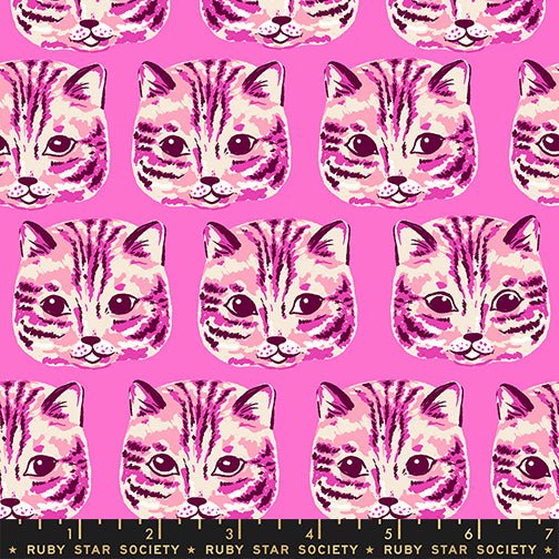 PRE-ORDER Oops All Cats by Sarah Watts- RS 2147 16 - Lipstick- Half Yard- May 2027 - Modern Fabric Shoppe