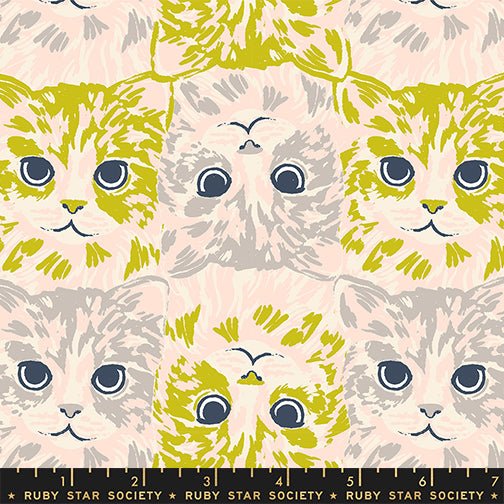 PRE-ORDER Oops All Cats by Sarah Watts- RS 2148 11 - Pistachio- Half Yard- May 2027 - Modern Fabric Shoppe