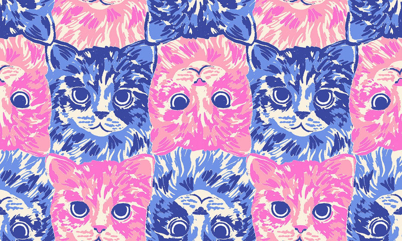 PRE-ORDER Oops All Cats by Sarah Watts- RS 2148 14 - Lindley Blue- Half Yard- May 2027 - Modern Fabric Shoppe