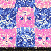 PRE-ORDER Oops All Cats by Sarah Watts- RS 2148 14 - Lindley Blue- Half Yard- May 2027 - Modern Fabric Shoppe