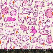 PRE-ORDER Oops All Cats by Sarah Watts- RS 2149 13 - Berry- Half Yard- May 2027 - Modern Fabric Shoppe