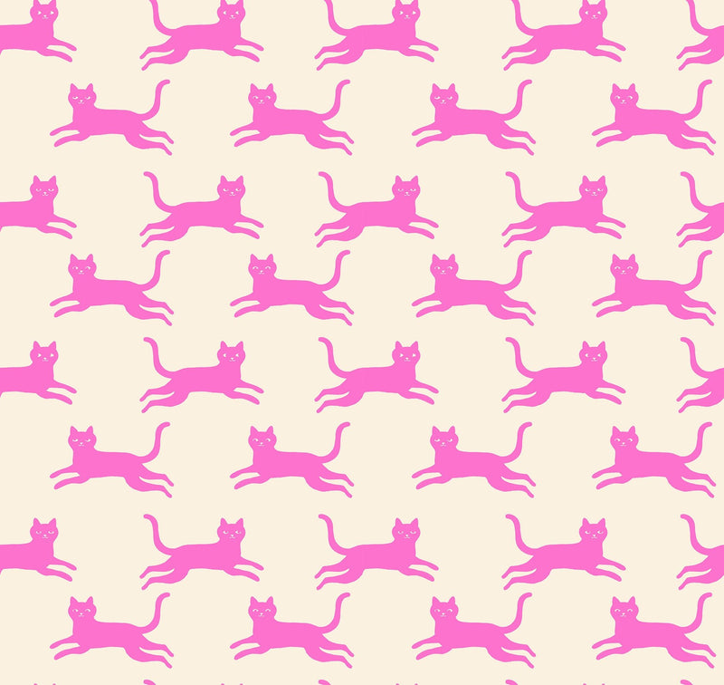 PRE-ORDER Oops All Cats by Sarah Watts- RS 2150 12 - Neon Pink- Half Yard- May 2027 - Modern Fabric Shoppe