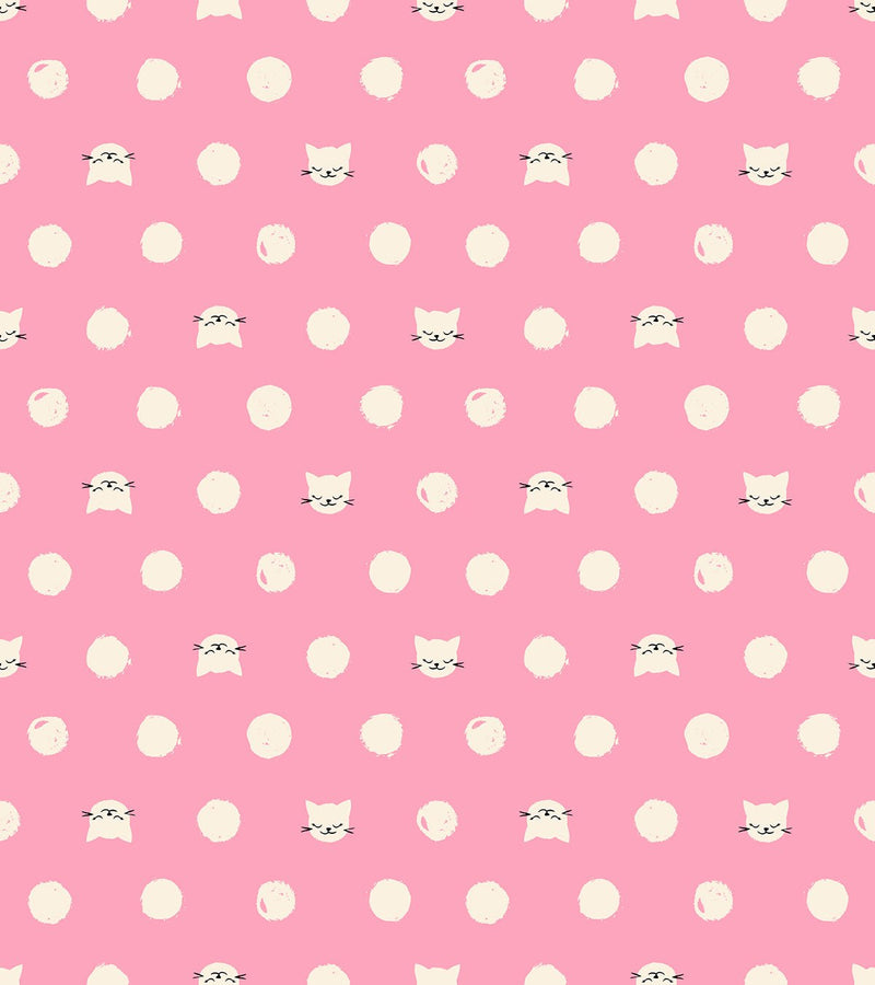 PRE-ORDER Oops All Cats by Sarah Watts- RS 2151 12 - Azalea- Half Yard- May 2027 - Modern Fabric Shoppe