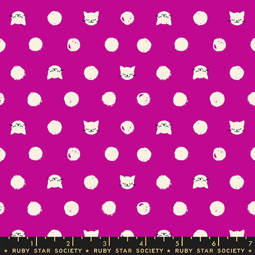 PRE-ORDER Oops All Cats by Sarah Watts- RS 2151 14 - Berry- Half Yard- May 2027 - Modern Fabric Shoppe