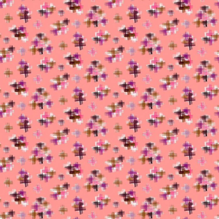 PRE - Order Painted Garden by Josephine Kimberling - Crosshatch 91057 - 20 Coral - Half Yard - June 2025 - Modern Fabric Shoppe