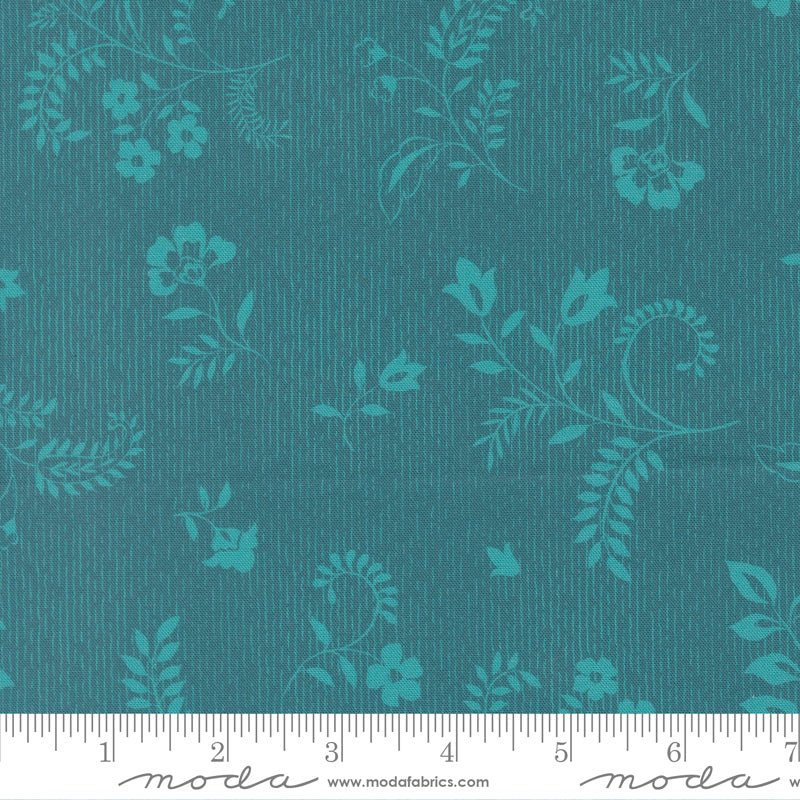 PRE - Order Parlor by Crystal Manning - Boho Flowers 11967 16 - Peacock - Half Yard - September 2025 - Modern Fabric Shoppe