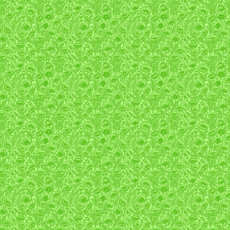 PRE - Order Patrick Lose Studios - Good Together II - Poppies 10862 - 73 Green - Half Yard - December 2026 - Modern Fabric Shoppe