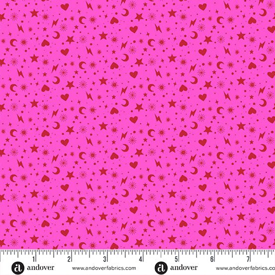 PRE - Order Perfect Day by Libs Elliott - Charm Toss A - 10223 - E Pink - Half Yard - March 2026 - Modern Fabric Shoppe