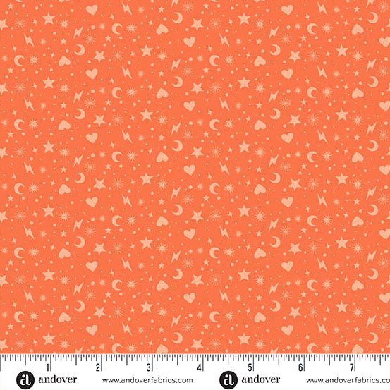 PRE - Order Perfect Day by Libs Elliott - Charm Toss A - 10223 - O Orange - Half Yard - March 2026 - Modern Fabric Shoppe