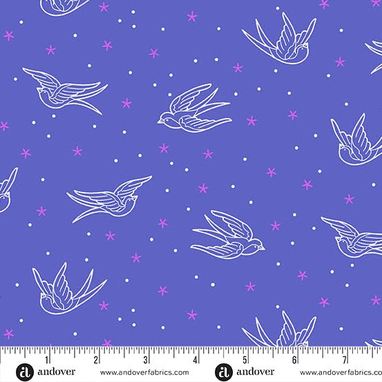 PRE - Order Perfect Day by Libs Elliott - Swallows A - 10218 - B Blue - Half Yard - March 2026 - Modern Fabric Shoppe