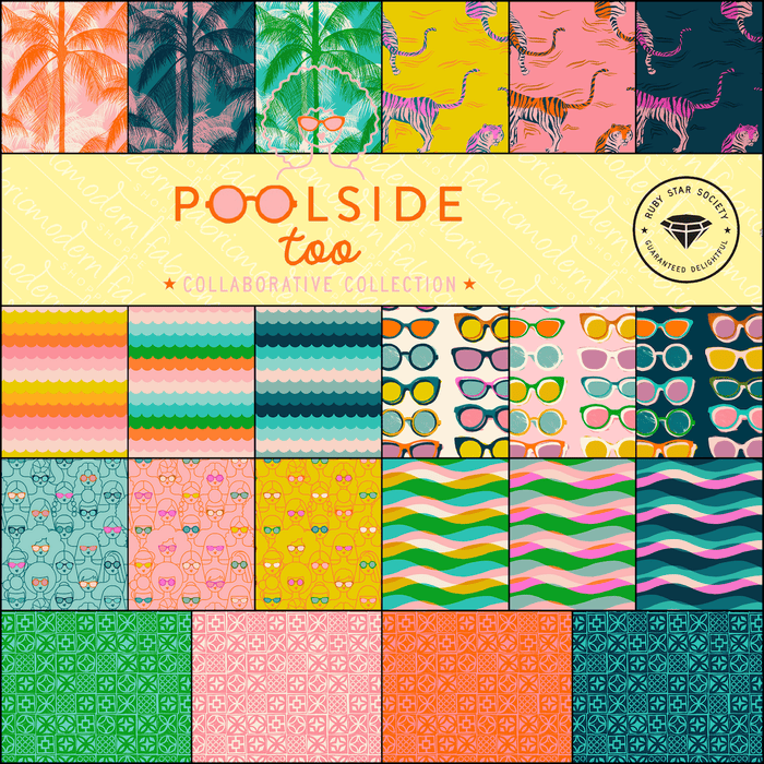 PRE - ORDER Poolside Too by Moda Collaboration - Half Yard Bundle - April 2026 - Modern Fabric Shoppe