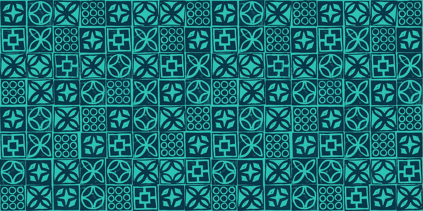 PRE - ORDER Poolside Too - Collaboration by Ruby Star Society - Architectural Blocks RS 5201 16 - Peacock - Half Yard - April 2026 - Modern Fabric Shoppe