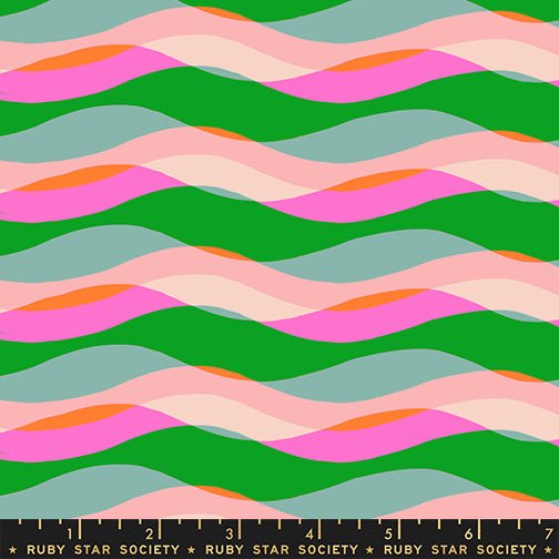 PRE - ORDER Poolside Too - Collaboration by Ruby Star Society - Poolside Waves RS 5198 13 - Lipstick - Half Yard - April 2026 - Modern Fabric Shoppe