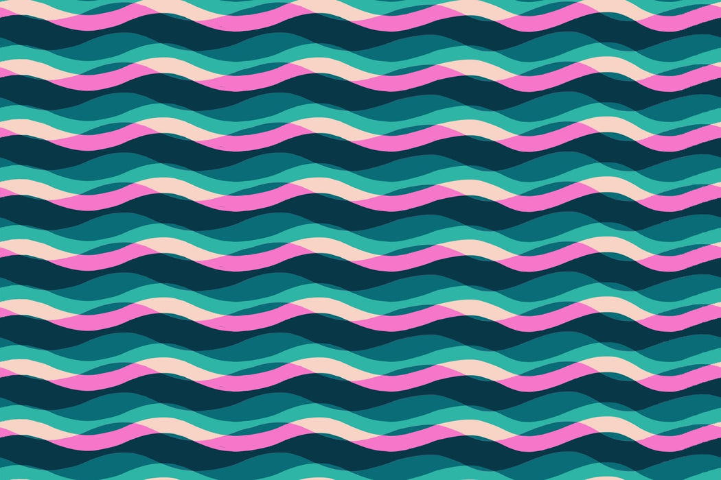PRE - ORDER Poolside Too - Collaboration by Ruby Star Society - Poolside Waves RS 5198 15 - Peacock - Half Yard - April 2026 - Modern Fabric Shoppe