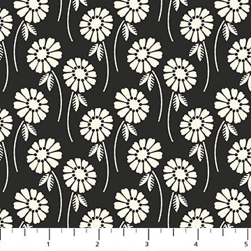 PRE - Order Pop Sugar by Heather Bailey - Upsy Daisy 92061 - 99 Licorice - Half Yard - April 2025 - Modern Fabric Shoppe