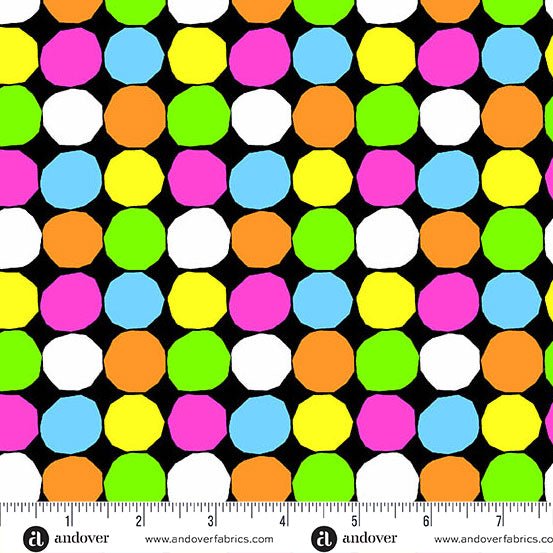 PRE - Order Prismatic by Libs Elliott - Wonky Dots A - 10436 - K Burst - Half Yard - August 2026 - Modern Fabric Shoppe