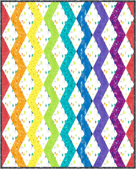 PRE - Order Prismatic Wave Quilt Kit featuring Hue by Giucy Giuce - May 2026 - Modern Fabric Shoppe