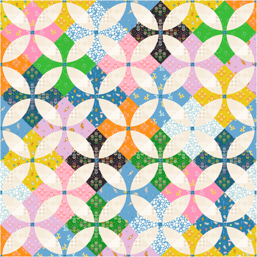 PRE - ORDER Rashida Coleman - Hale - Flowering Patchwork Quilt Kit - featuring Float - January 2027 - Modern Fabric Shoppe