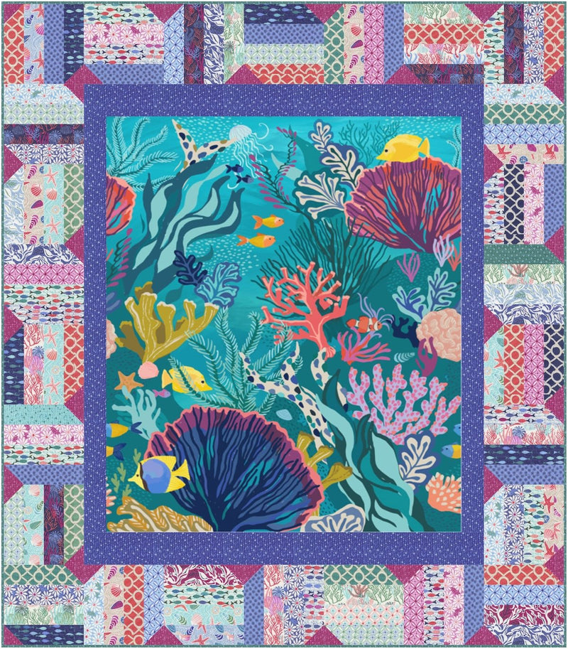 PRE - ORDER Reef Quilt Kit featuring Reef by Kate Spain - November 2025 - Modern Fabric Shoppe