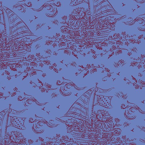 PRE-Order Regeneration by Kathy Doughty- Ships of Bloom- RGN-27304 Dusk- Half Yard- March 2027 - Modern Fabric Shoppe