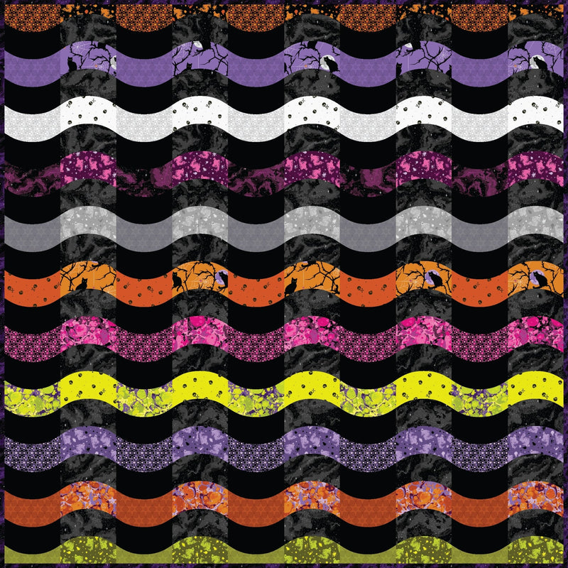 PRE-Order Ripple Chips Dark Quilt Kit featuring Enchanter by Libs Elliott- April 2027 - Modern Fabric Shoppe