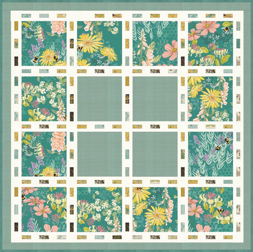 PRE - ORDER Robin Pickens - Bee Spoken Lines - Green Quilt Kit - featuring Pollinators - December 2026 - Modern Fabric Shoppe