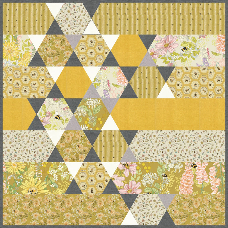 PRE - ORDER Robin Pickens - Hint of Honeycomb Quilt Kit - featuring Pollinators - December 2026 - Modern Fabric Shoppe