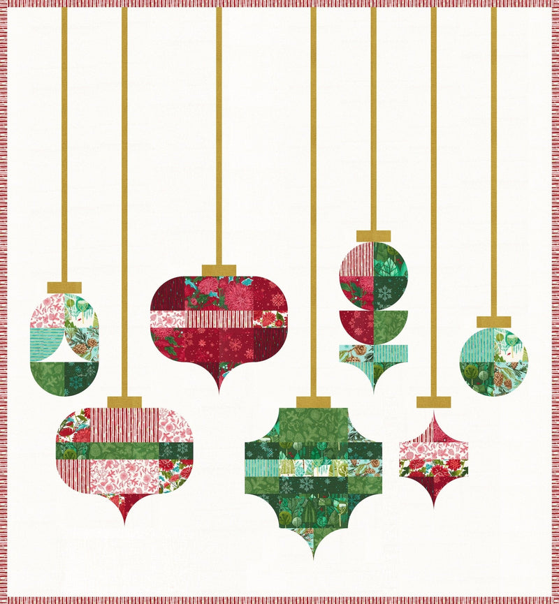 PRE-ORDER Robin Pickens-Ornamental Delight- White Quilt Kit- featuring Mum's Christmas- May 2027 - Modern Fabric Shoppe