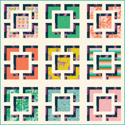PRE - ORDER Ruby Star Society Collaboration - Breezy Quilt Kit featuring Poolside Too - April 2026 - Modern Fabric Shoppe